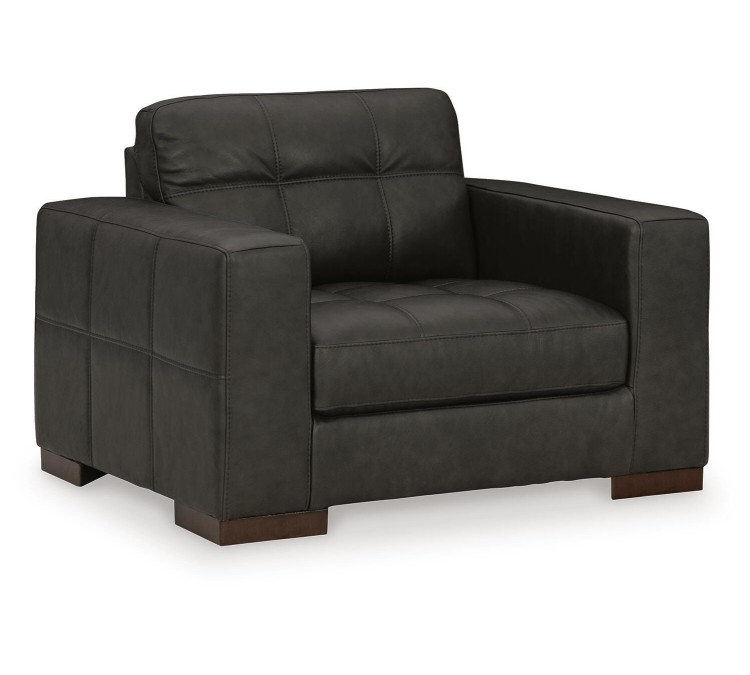 Luigi Chair and Ottoman - Thunder