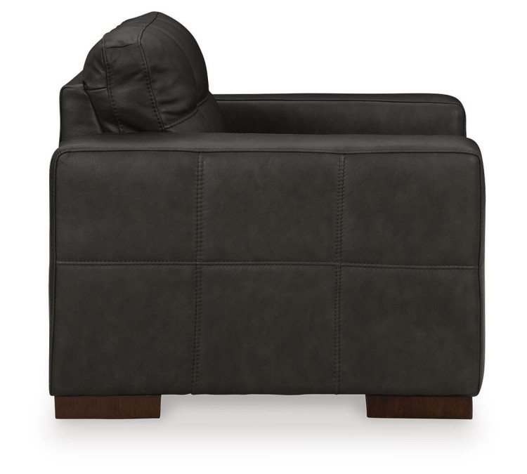 Luigi Chair and Ottoman - Thunder