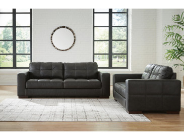Luigi Sofa and Loveseat - Thunder