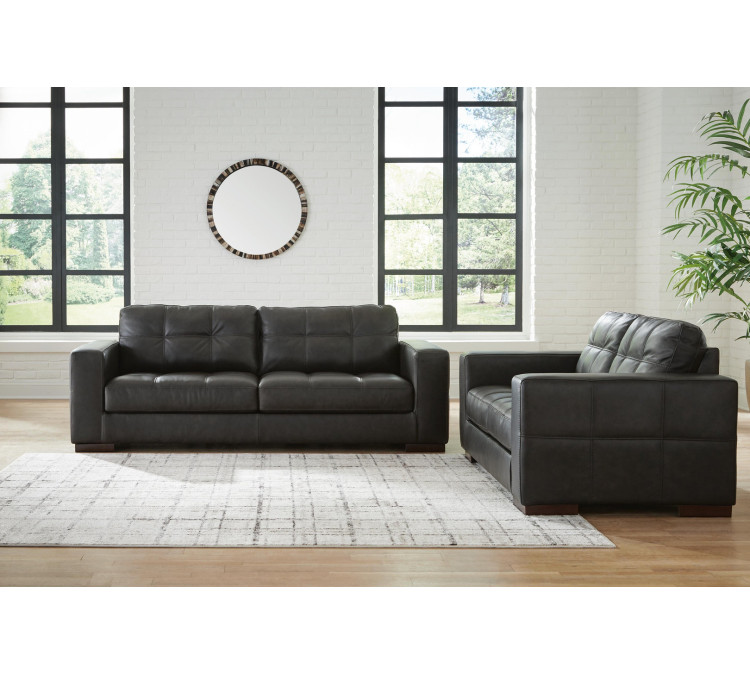 Luigi Sofa and Loveseat - Thunder