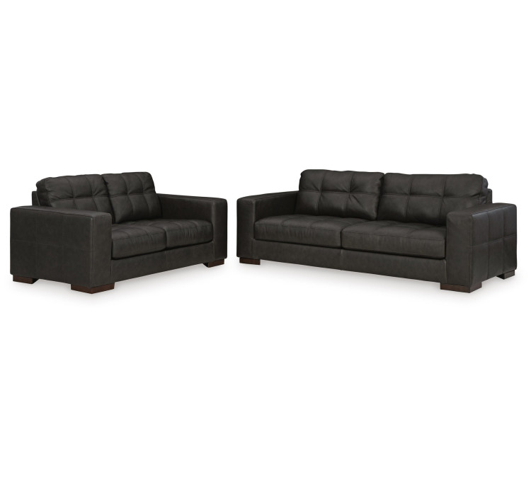 Luigi Sofa and Loveseat - Thunder