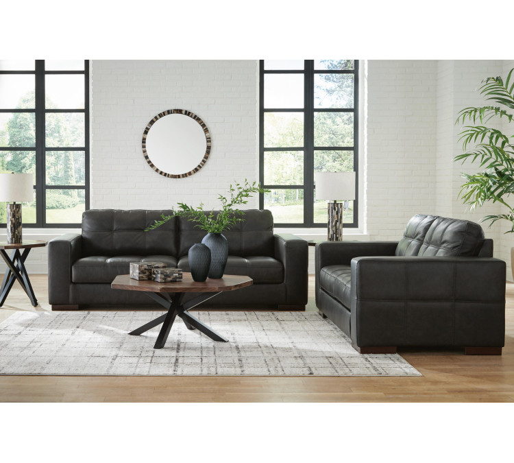 Luigi Sofa and Loveseat - Thunder