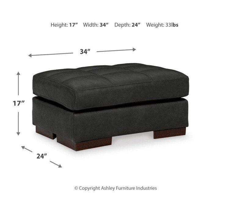 Luigi Sofa, Loveseat, Chair and Ottoman - Thunder