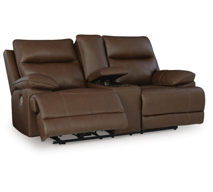 VonRyan Power Reclining Loveseat - Tobacco