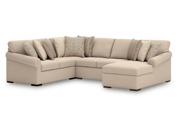 LadyMae 4-Piece Sectional with Chaise - Twill