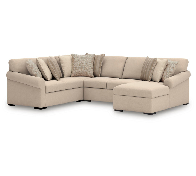 LadyMae 4-Piece Sectional with Chaise - Twill