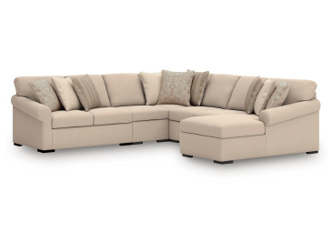 LadyMae 5-Piece Sectional with Chaise - Twill