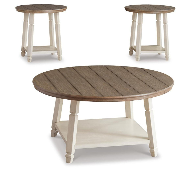 Bolanbrook Table (Set of 3) - Two-tone