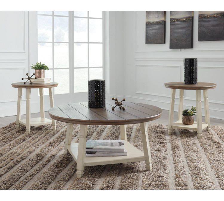 Bolanbrook Table (Set of 3) - Two-tone