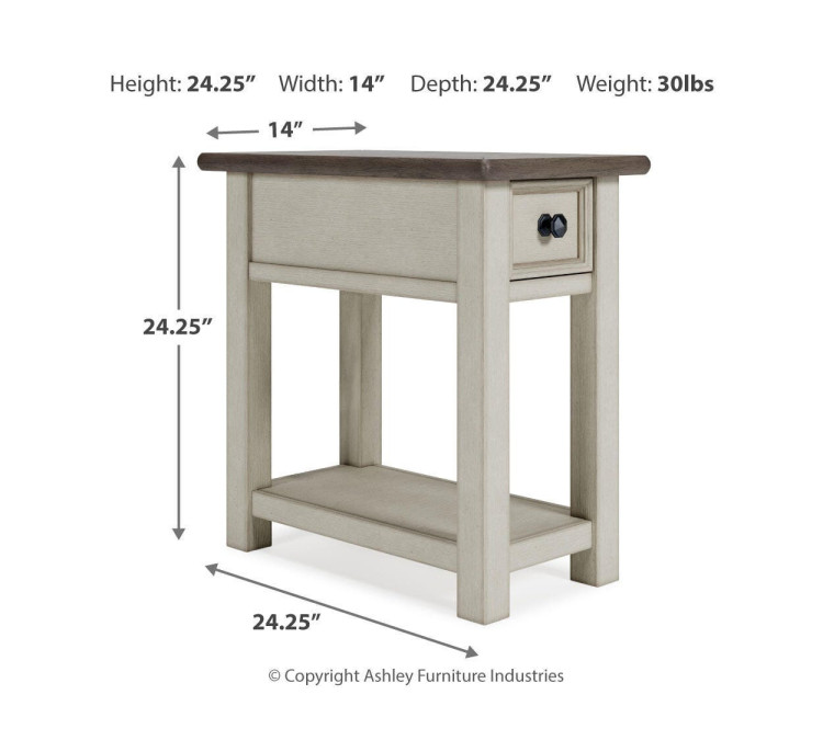 Bolanburg Chairside End Table - Two-tone