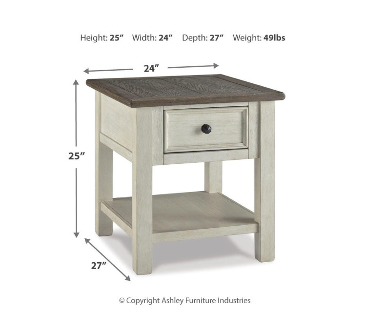 Bolanburg End Table - Two-tone