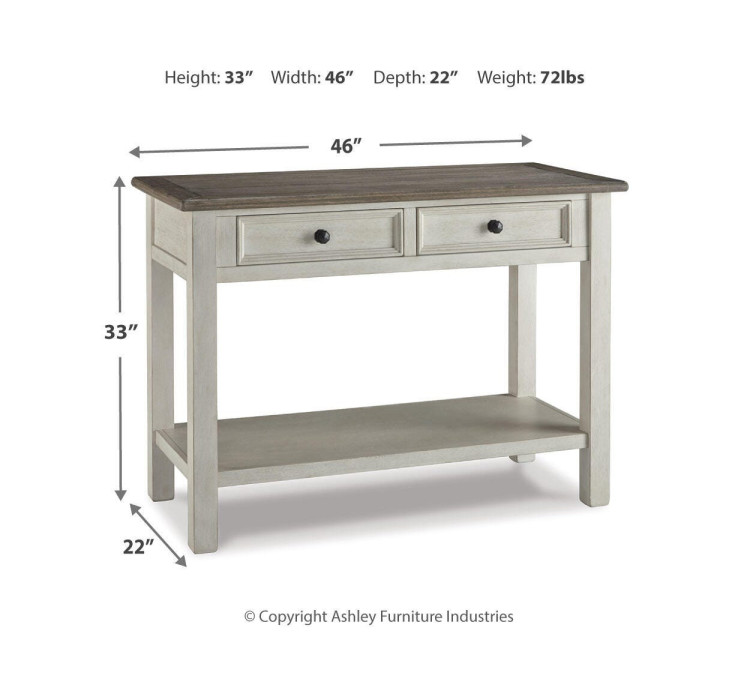 Bolanburg Sofa/Console Table - Two-tone