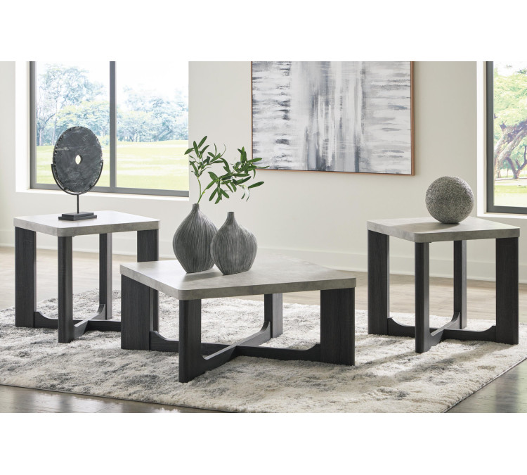Sharstorm Table (Set of 3) - Two-tone Gray