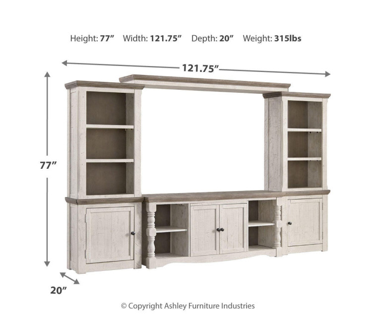 Havalance 4-Piece Entertainment Center - Two-tone