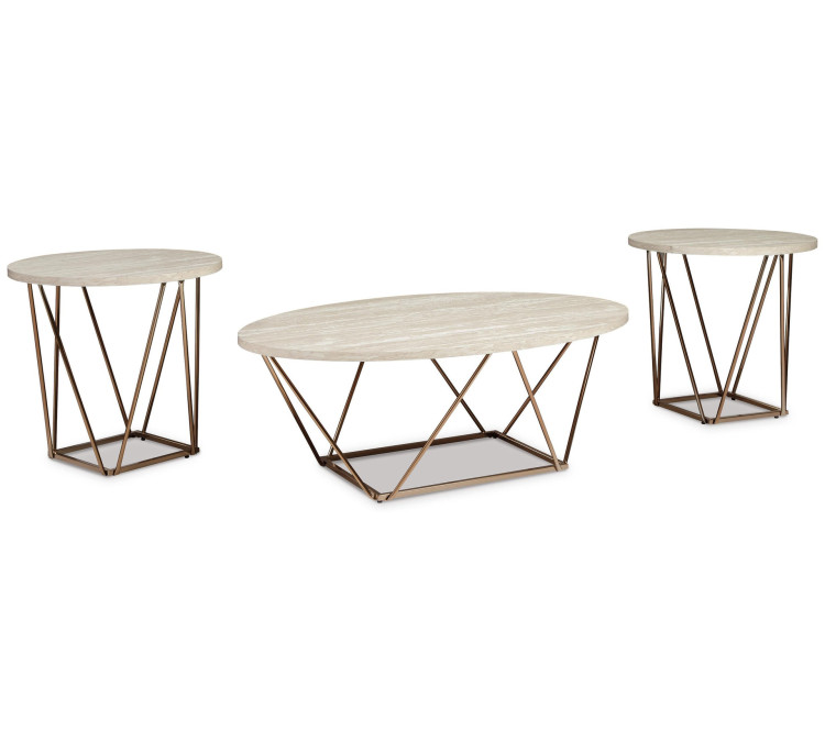 Tarica Table (Set of 3) - Two-tone