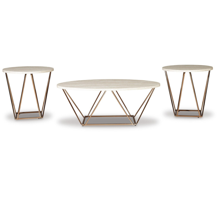 Tarica Table (Set of 3) - Two-tone