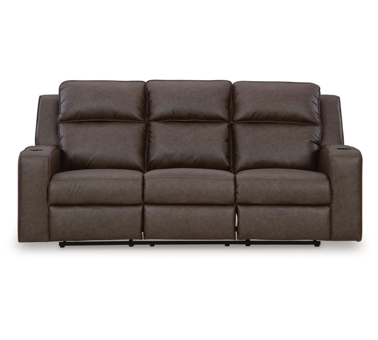 Lavenhorne Reclining Sofa with Drop Down Table - Umber