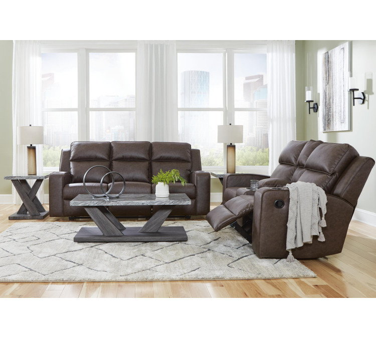 Lavenhorne Sofa and Loveseat - Umber