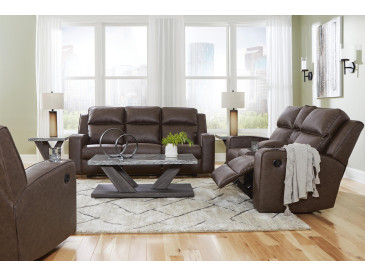 Lavenhorne Sofa, Loveseat and Recliner - Umber