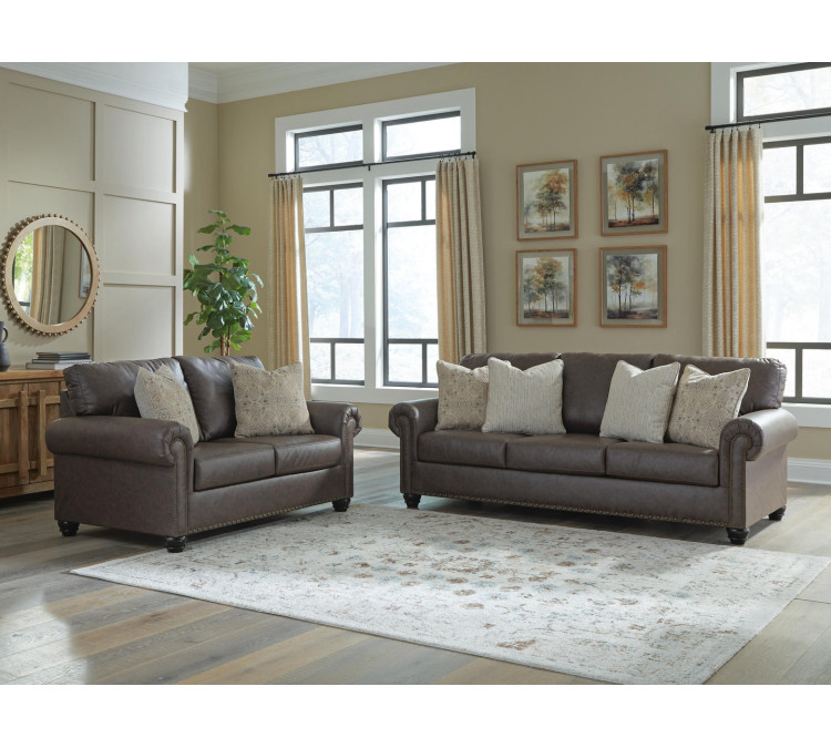 Roxmere Sofa and Loveseat - Umber