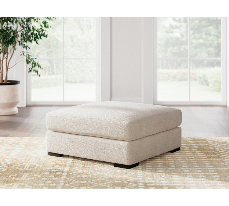 Donelson Creek Oversized Accent Ottoman - Vanilla