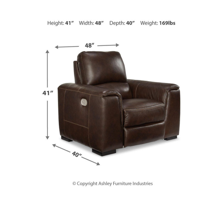 Alessandro Power Recliner - Walnut