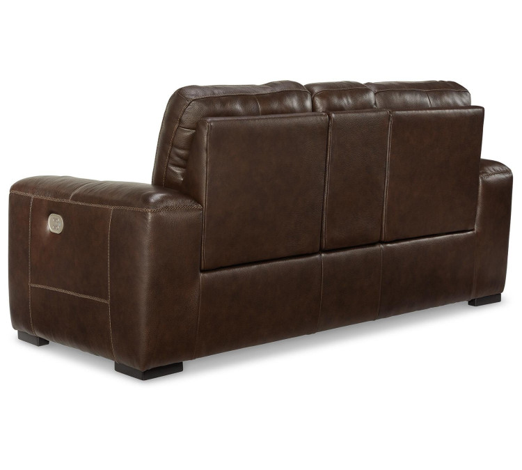 Alessandro Power Reclining Loveseat with Console - Walnut