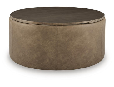 Bethanstone Storage Ottoman - Warm Brown