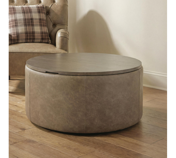 Bethanstone Storage Ottoman - Warm Brown