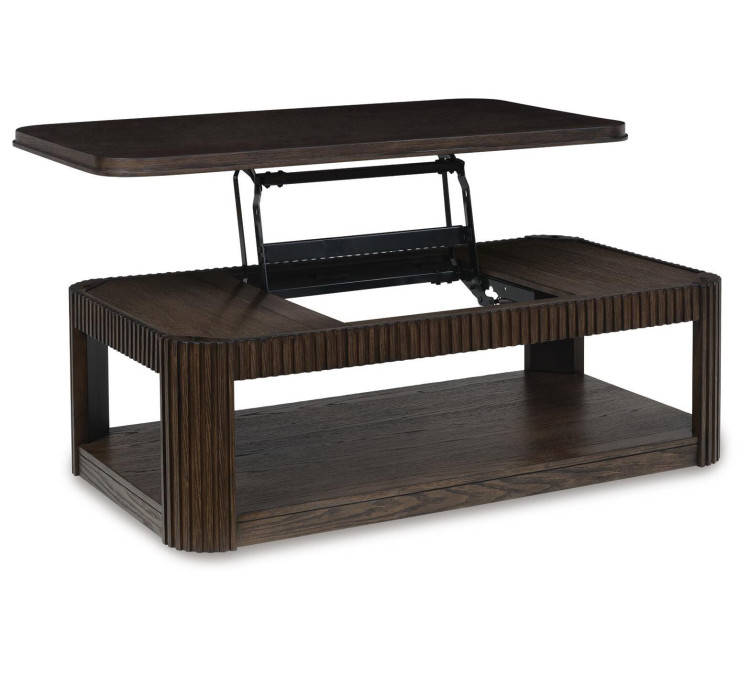 Carlibrie Lift-Top Coffee Table - Warm Brown