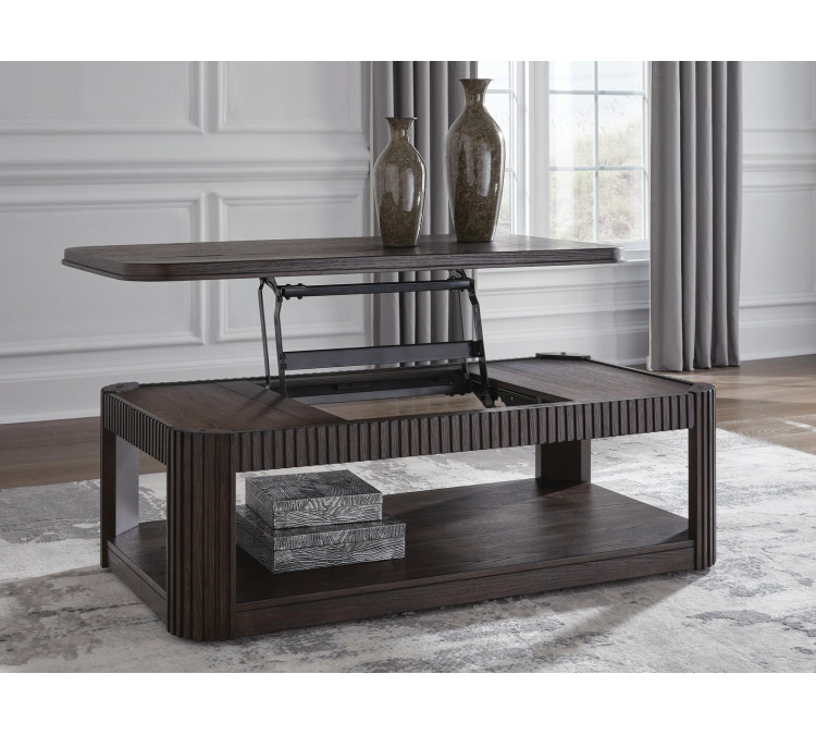 Carlibrie Lift-Top Coffee Table - Warm Brown