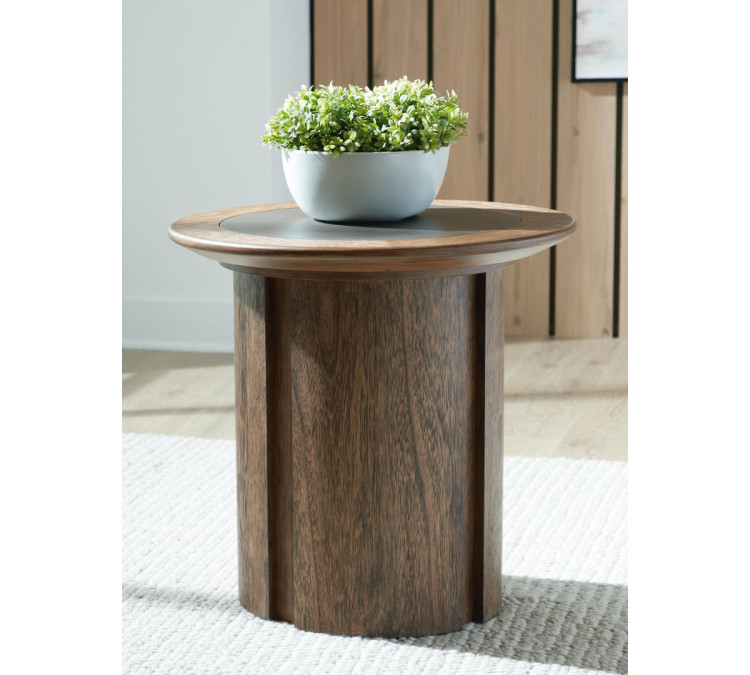 Dontayne End Table - Warm Brown