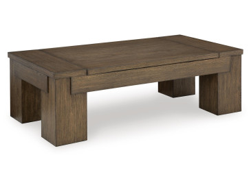 Rosswain Lift-Top Coffee Table - Warm Brown