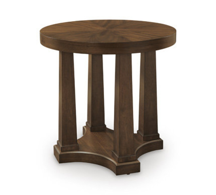 Rustic Plains End Table - Warm Brown