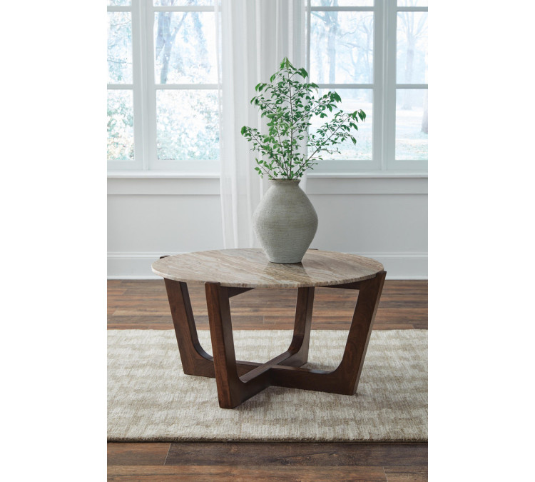 Tanidore Coffee Table - Warm Brown