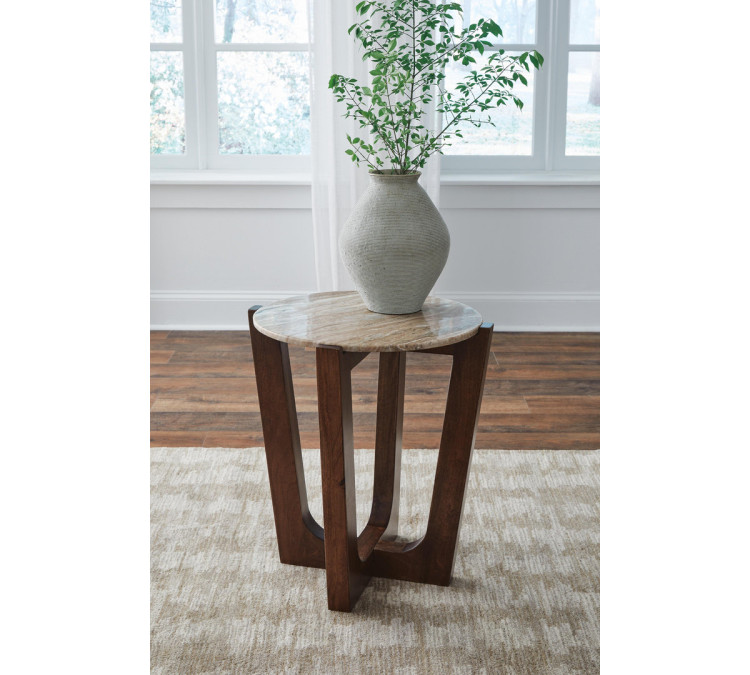 Tanidore End Table - Warm Brown