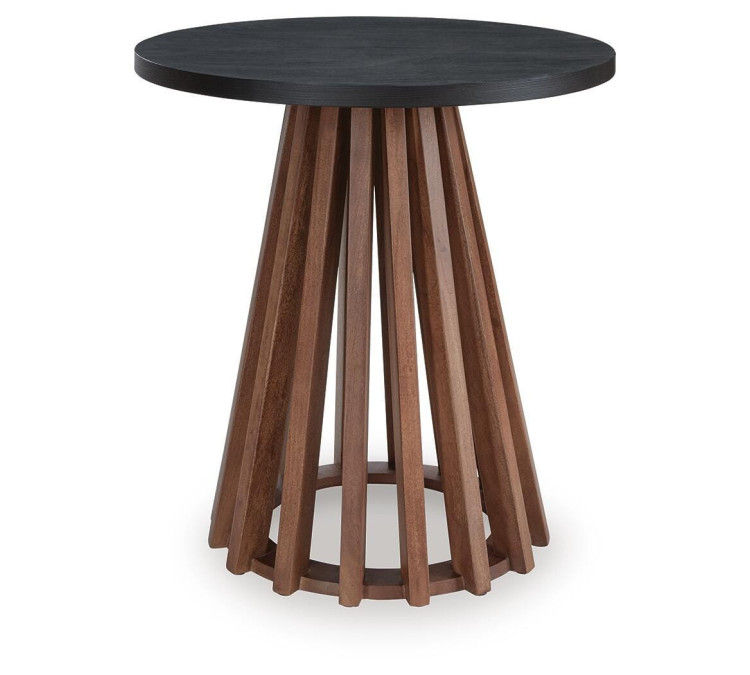 Kallari End Table - Warm Brown/Black