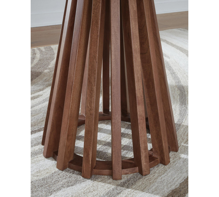 Kallari End Table - Warm Brown/Black