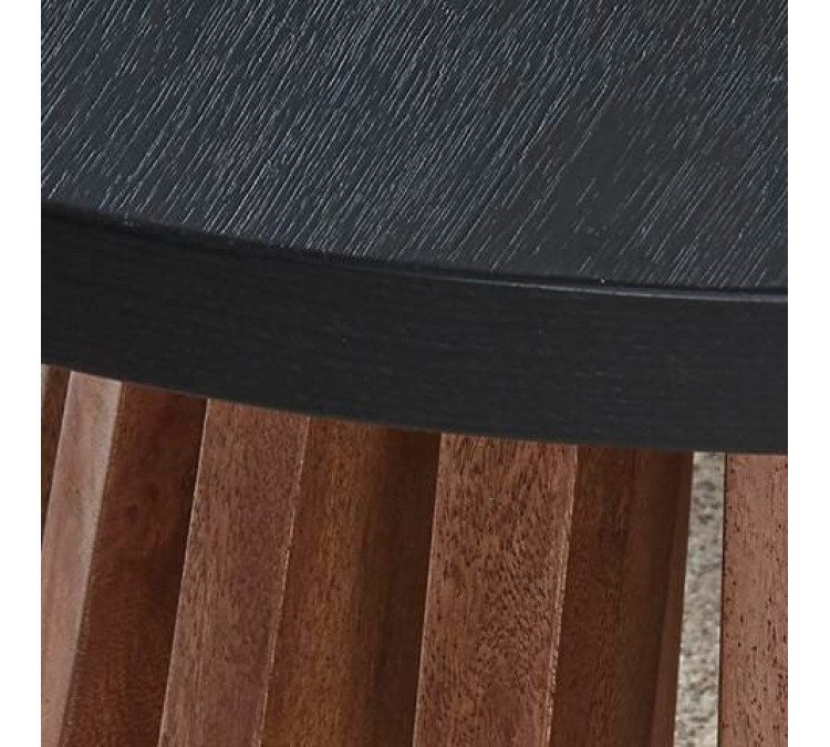 Kallari End Table - Warm Brown/Black