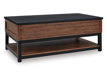 Kallari Lift-Top Coffee Table - Warm Brown/Black