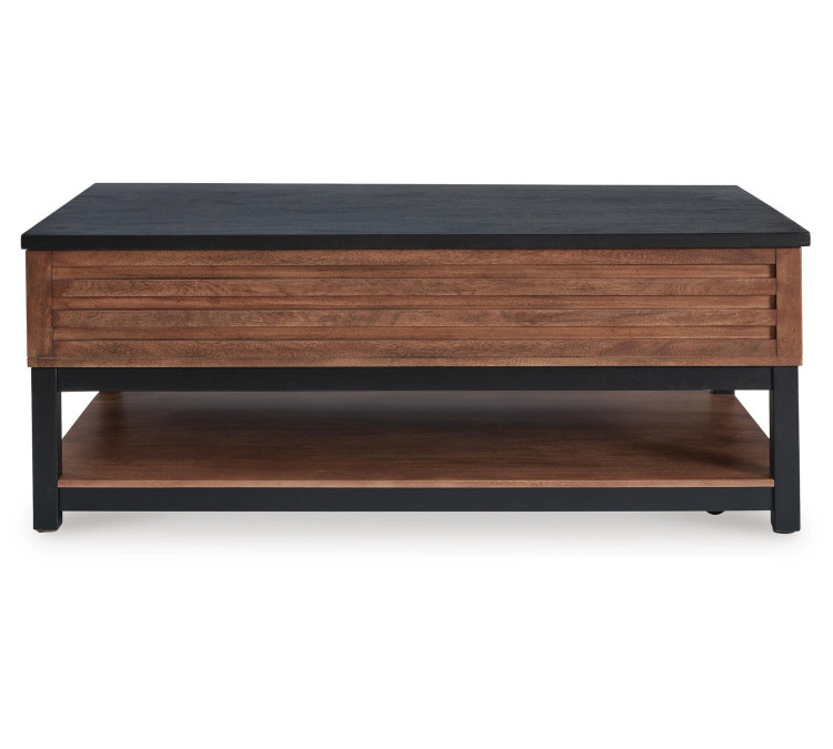 Kallari Lift-Top Coffee Table - Warm Brown/Black
