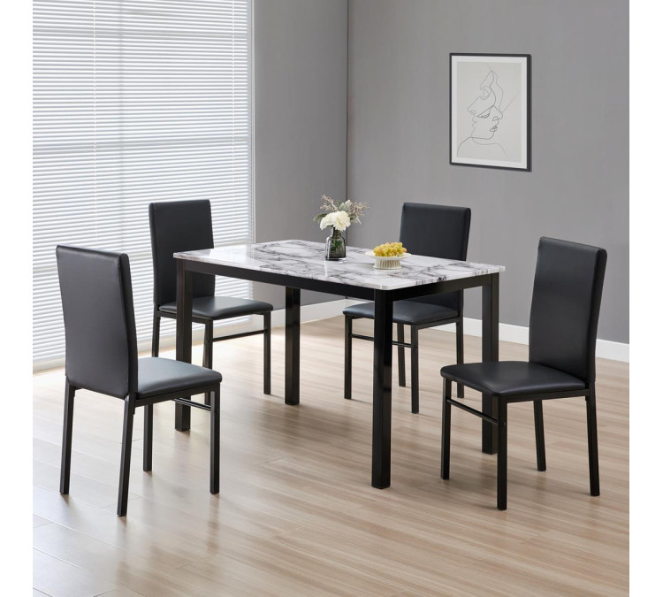 Cararra – 5 Piece Dining Set