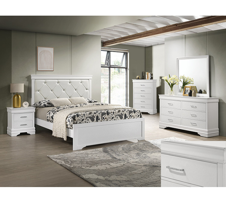 AMALIA BEDROOM GROUP - QUEEN / White