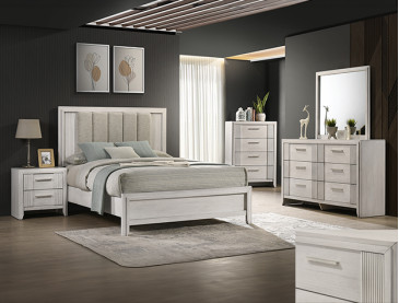 CARLTON BEDROOM GROUP - QUEEN / White