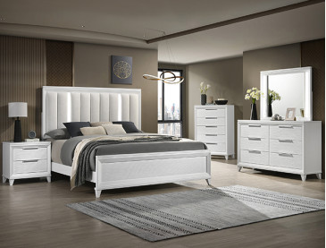 CRESSIDA BEDROOM GROUP - QUEEN / White