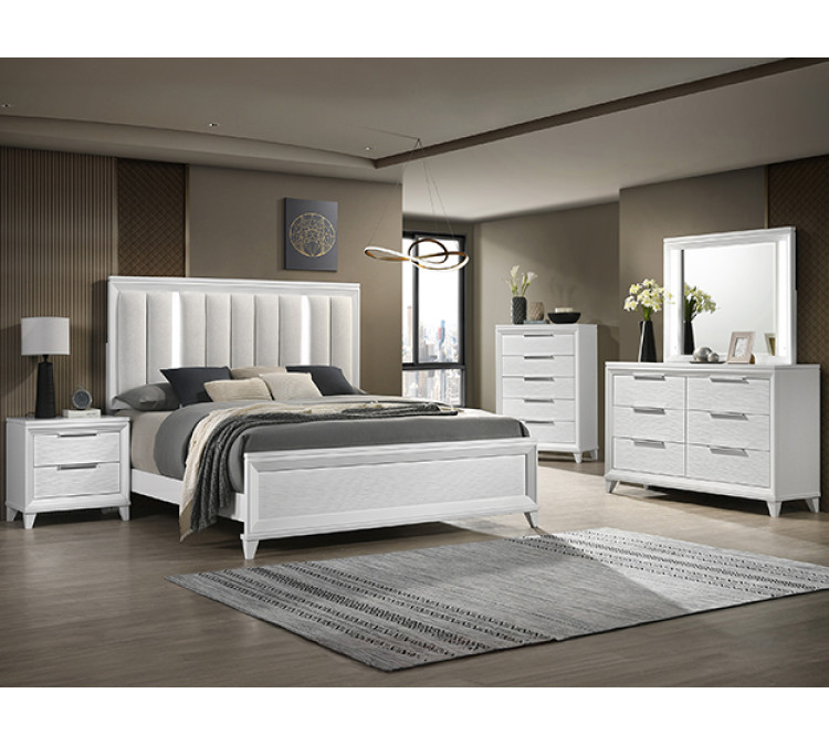 CRESSIDA BEDROOM GROUP - QUEEN / White