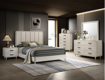 NYOMI BEDROOM GROUP - QUEEN / White