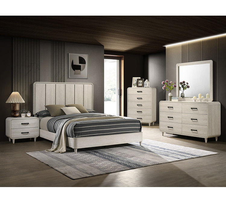 NYOMI BEDROOM GROUP - QUEEN / White