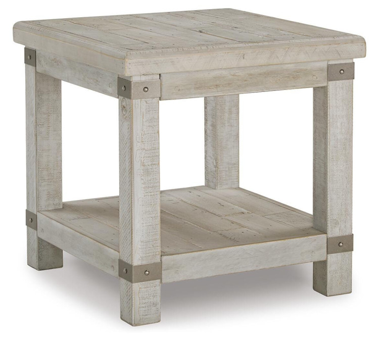 Carynhurst End Table - White Wash Gray