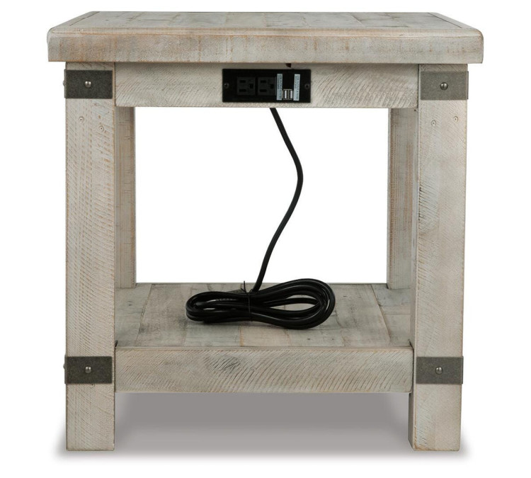 Carynhurst End Table - White Wash Gray